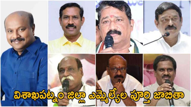 Visakhapatnam District MLA List 2024