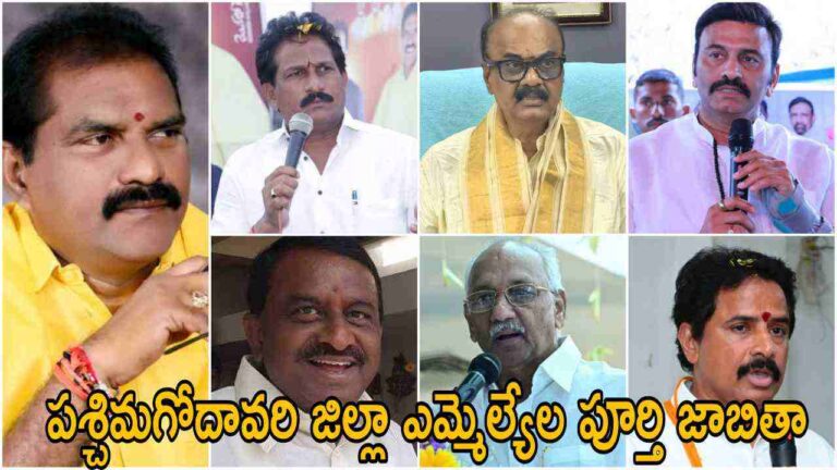 West Godavari District MLA List 2024